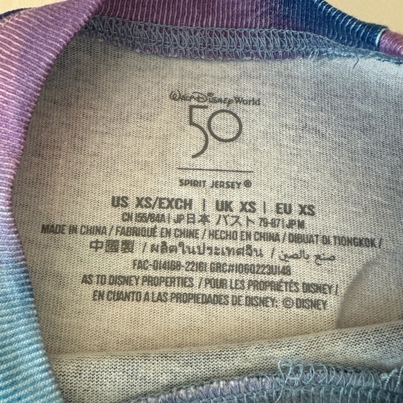 Disney World 50th Anniversary Tie-dye size XS Spirit Jersey - Picture 7 of 7